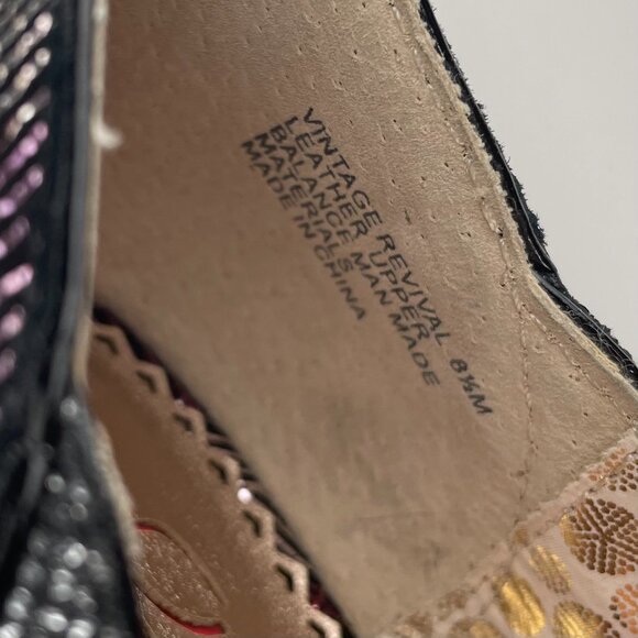 POETIC LICENSE VINTAGE REVIVAL Size 8.5 Black Metallic Heels - Picture 9 of 9